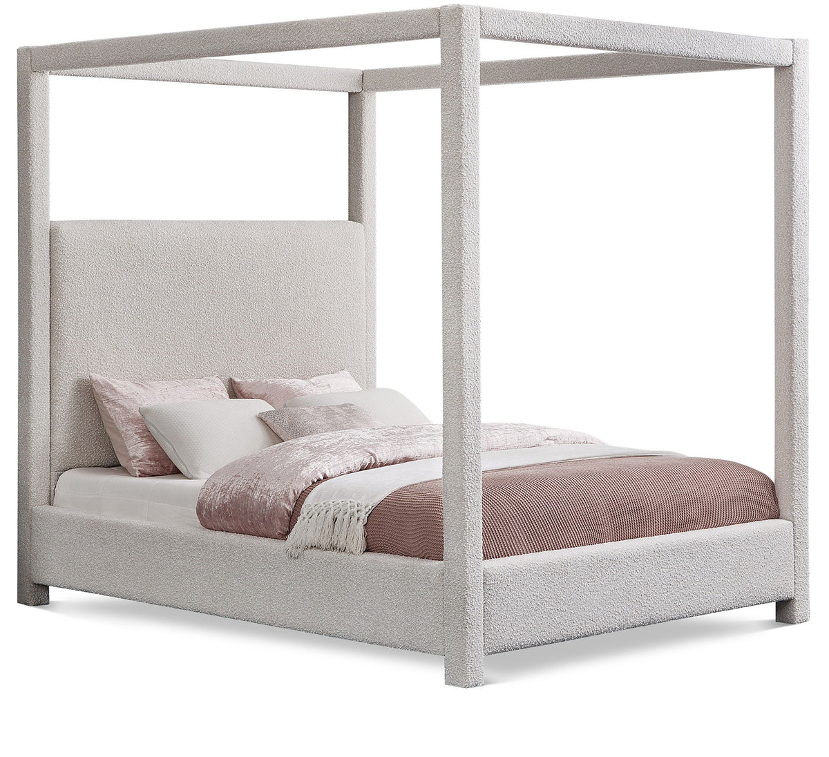 Eden - Boucle Fabric Upholstered Bed