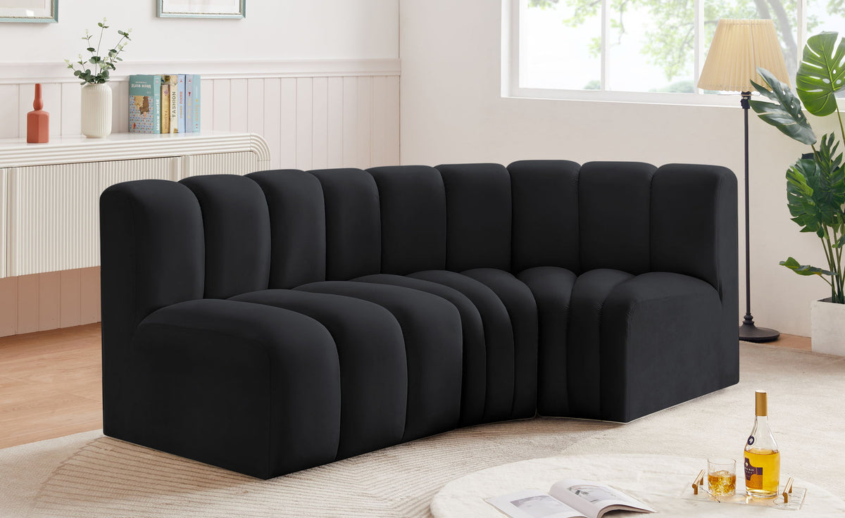 Arc - Velvet 3 Piece Sofa