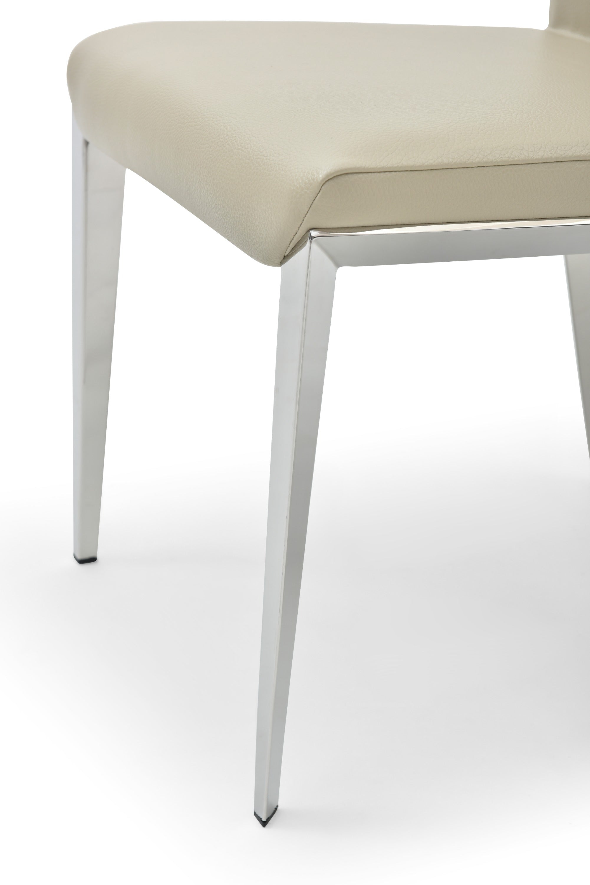 Modrest Taryn - Modern Light Grey + Stainless Steel Dining Chair (Set of 2)