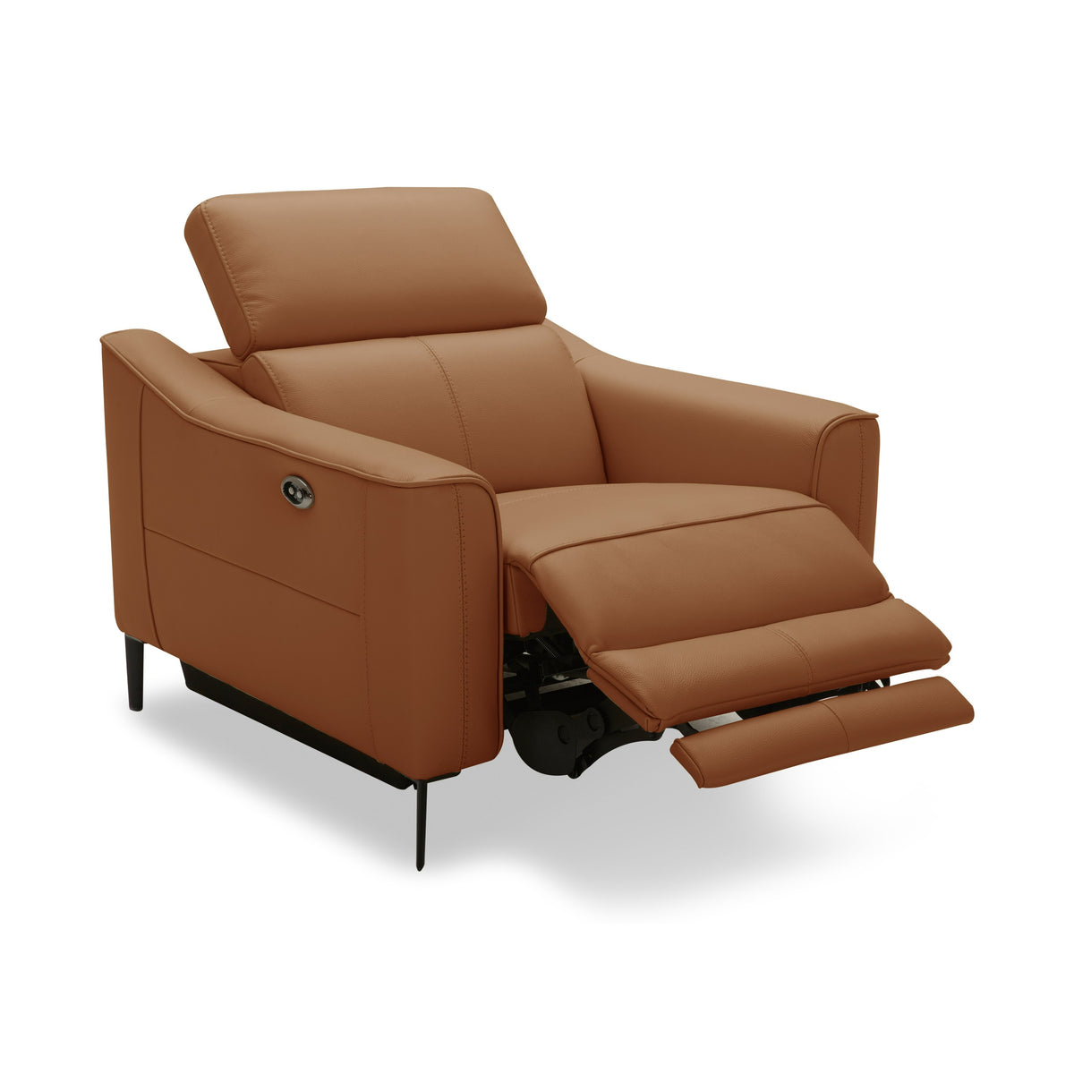 Eden - Modern Camel Leather Recliner Chair