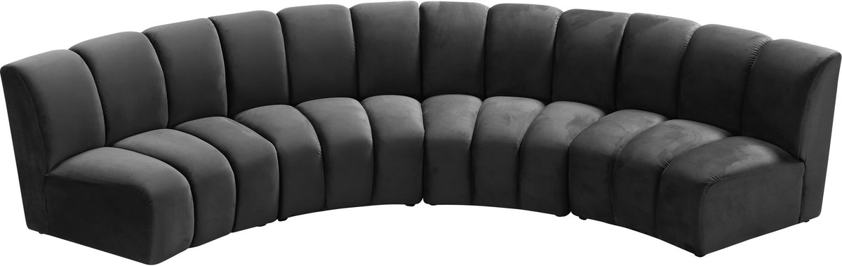 Infinity - 4 Piece Velvet Modular Sectional
