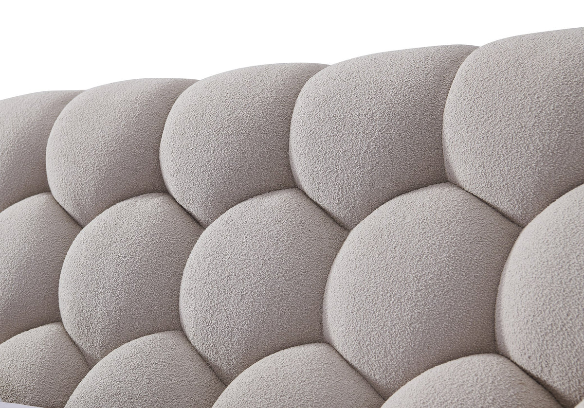 Yolonda - Modern Beige Fabric Bed