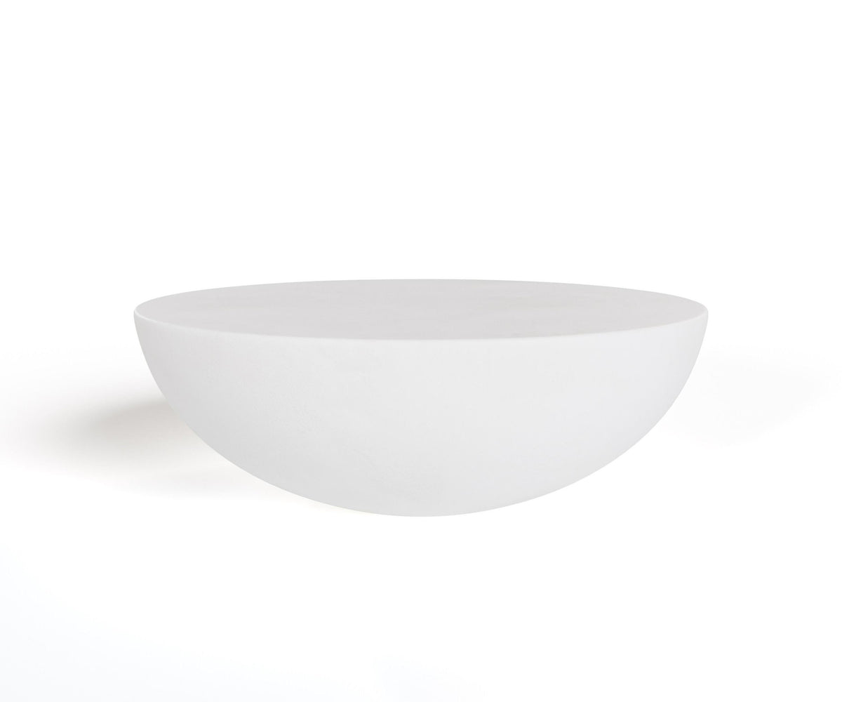 Bronte - Modern White Concrete Round Coffee Table