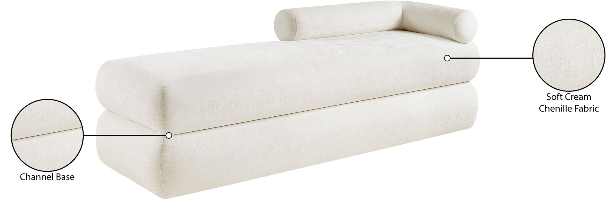 Kennedy - Chenille Bench