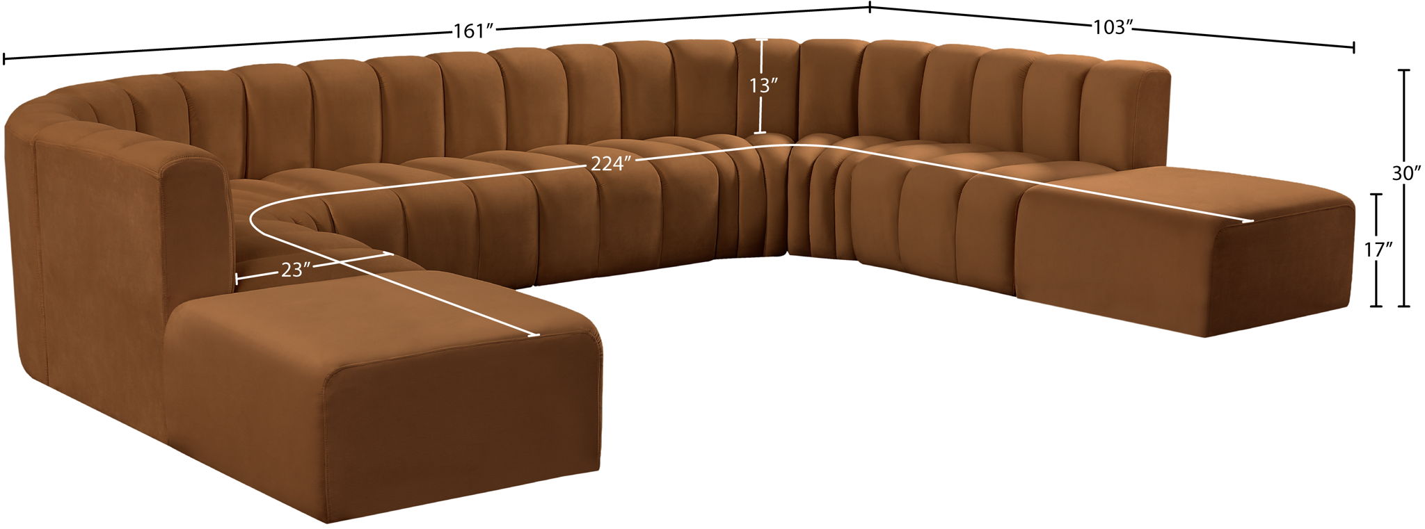 Arc - Velvet Modular Sectional
