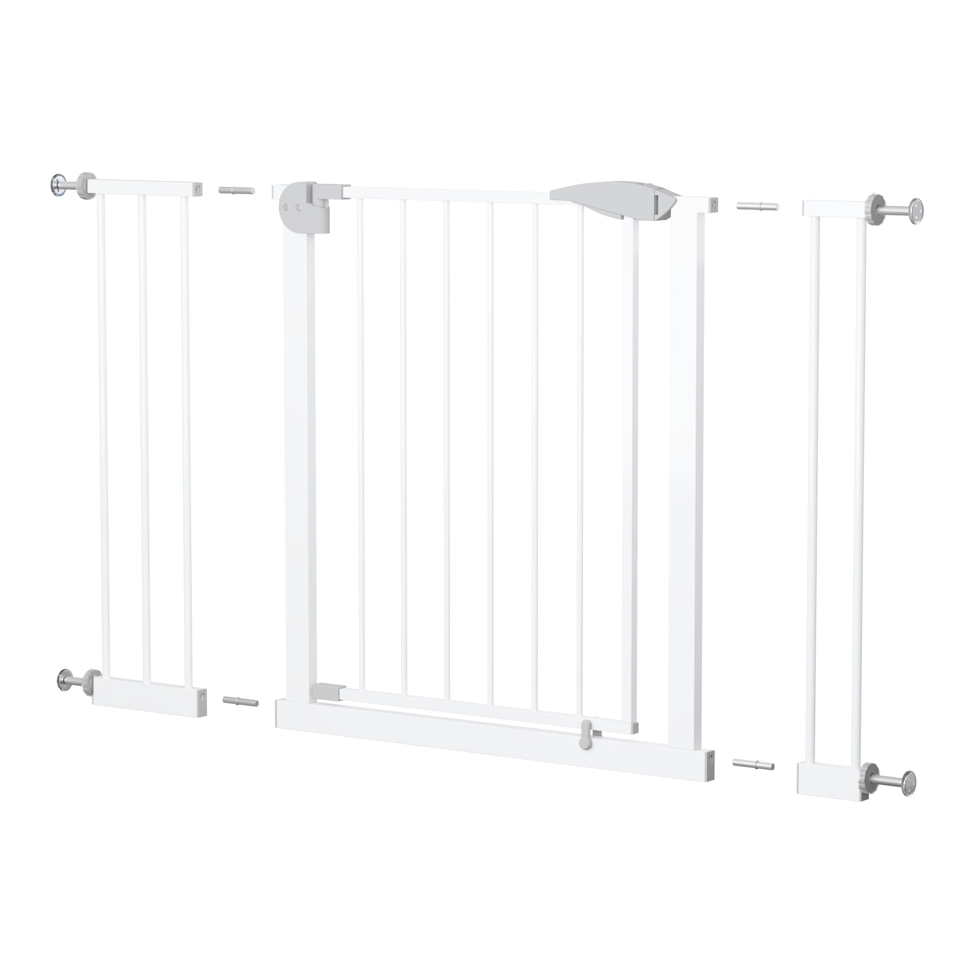 Pressure Mounted Baby Gate For Stairs - White