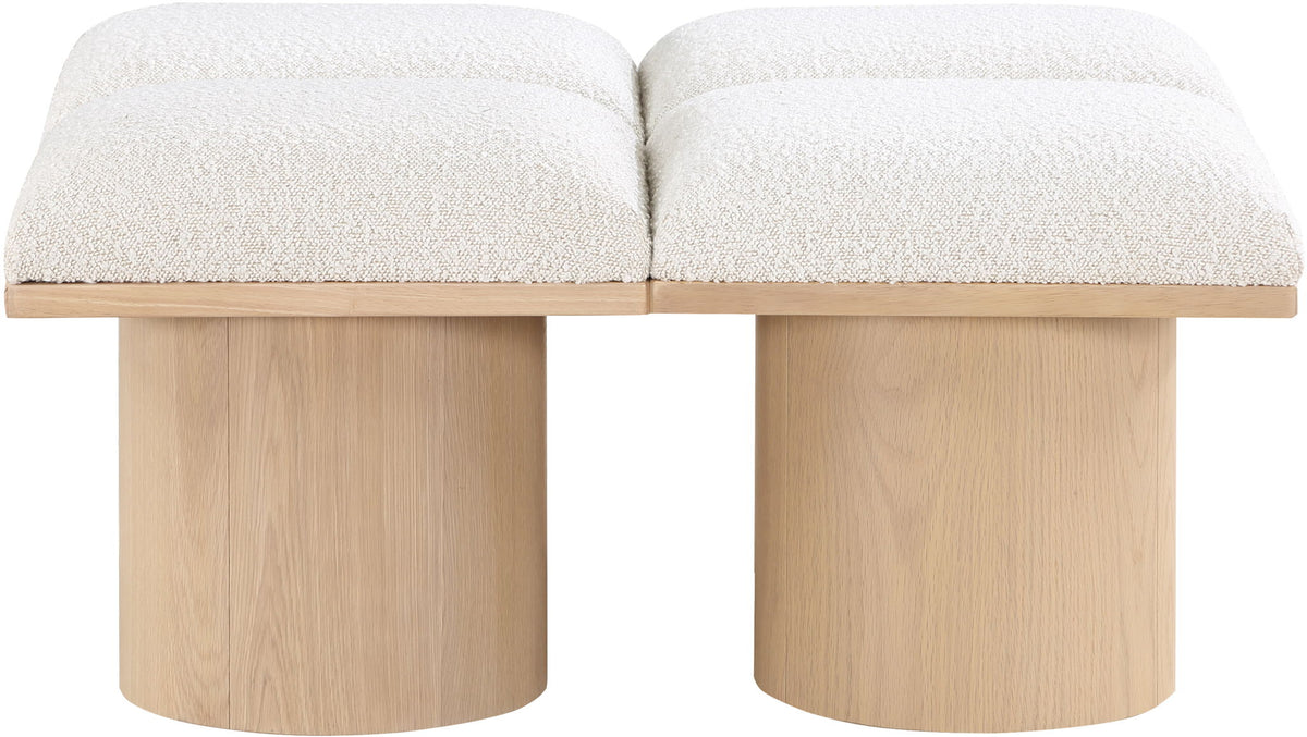 Pavilion - 4 Piece Modular Bench With Natural Base
