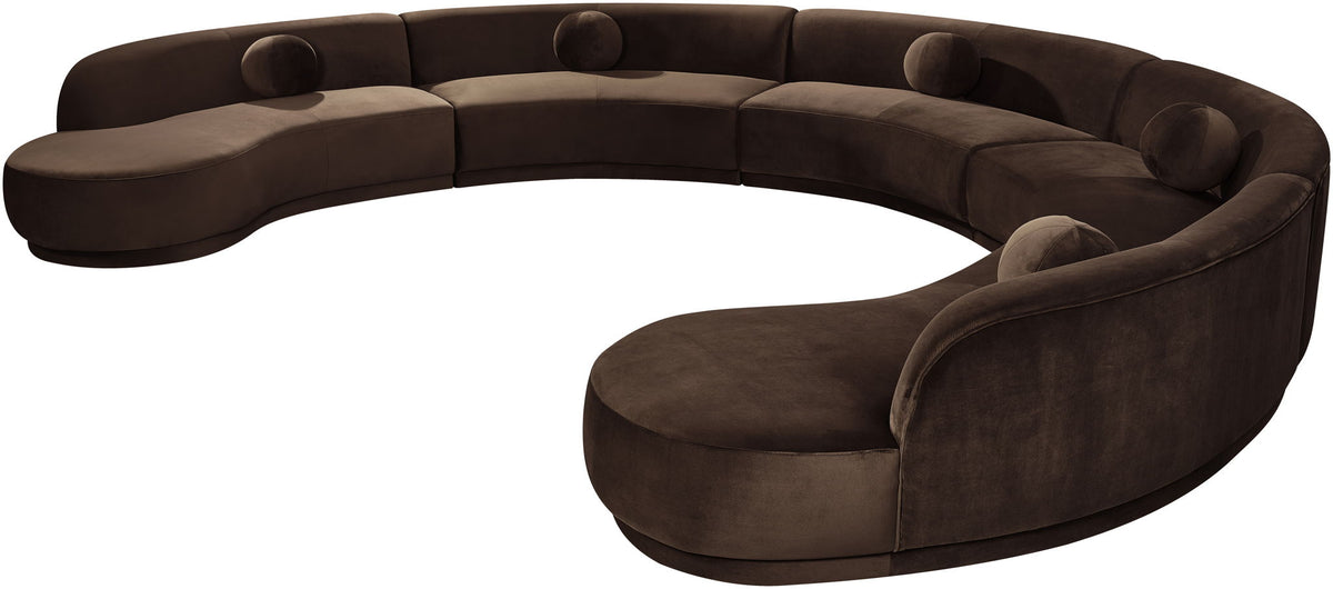Avra - 192" Velvet Performance Fabric Upholstered Sectional