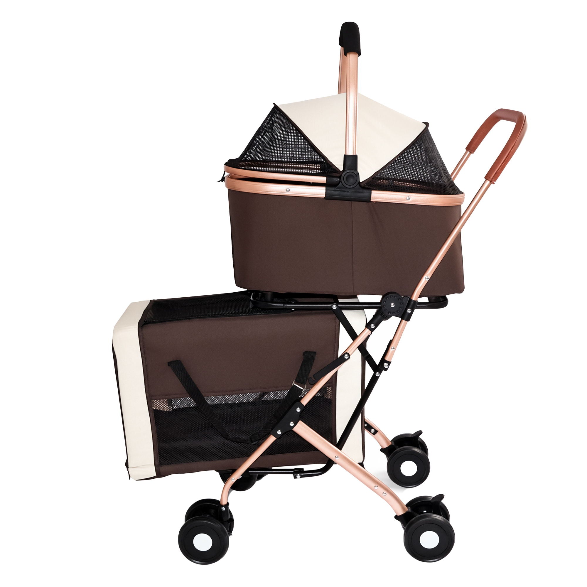 Double Pet Stroller For Dogs And Cats