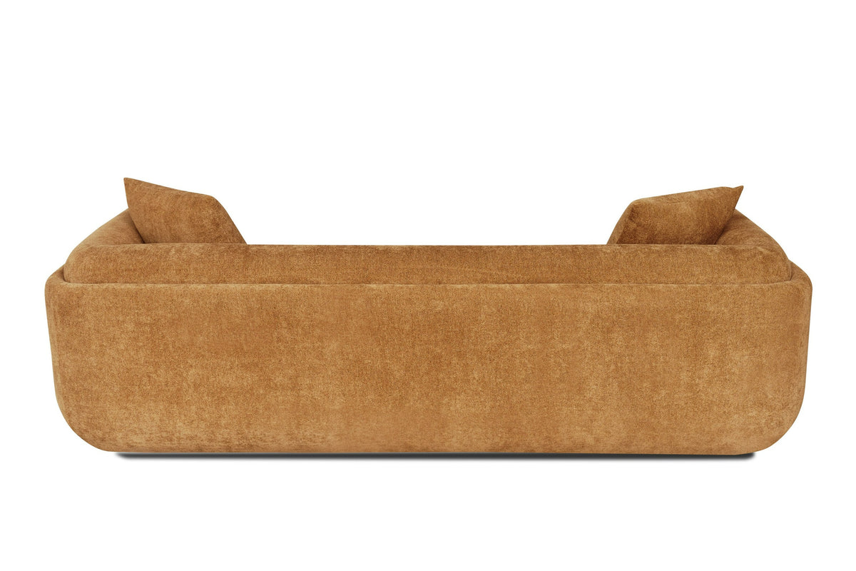 Tiene - Modern Orange Fabric 3-Seat Sofa