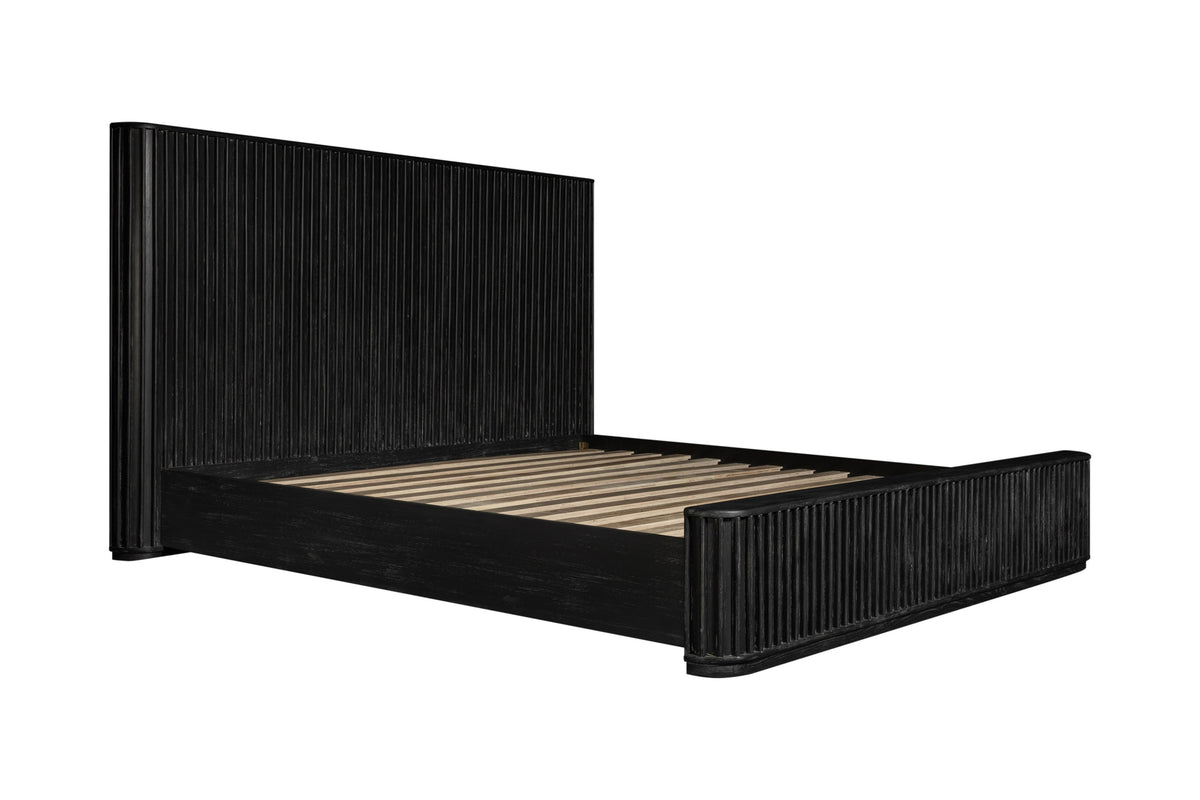 Fields - Modern Black Acacia Bed