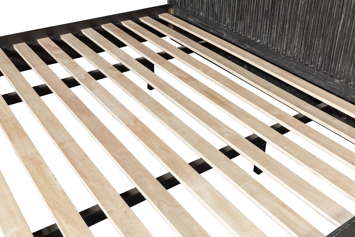 Fields - Modern Black Acacia Bed