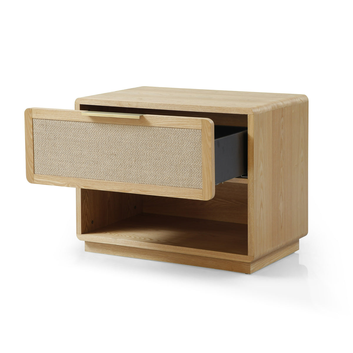 Gavin - Modern Natural Ash + Rattan 4-Piece Bedroom Set