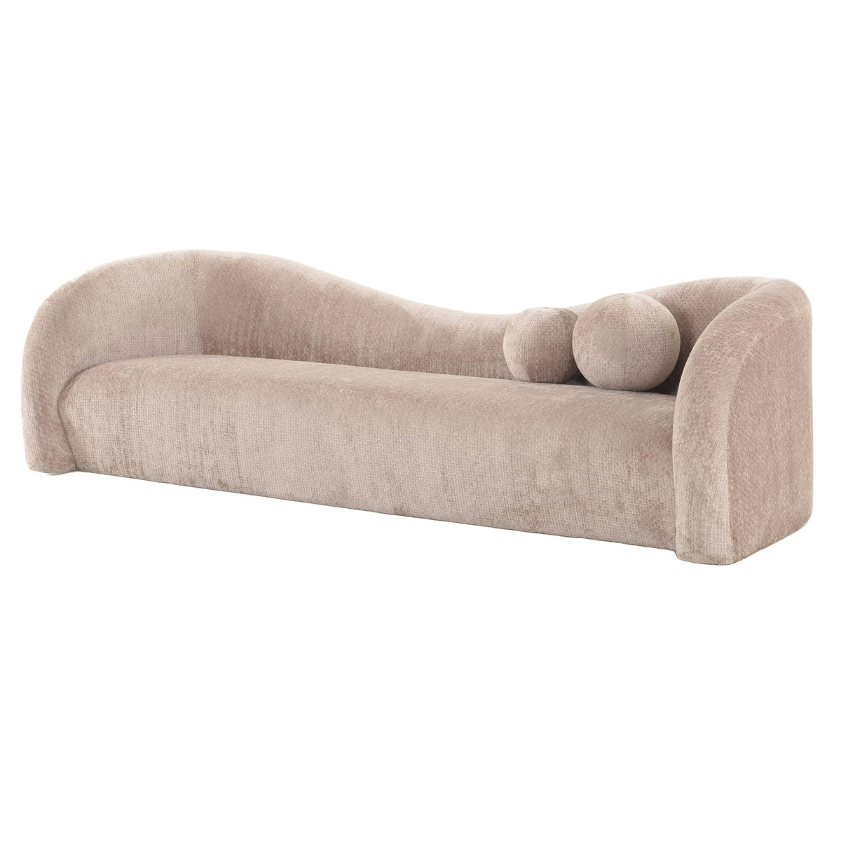 Calico - Contemporary Beige Weave Fabric 4-Seat Sofa