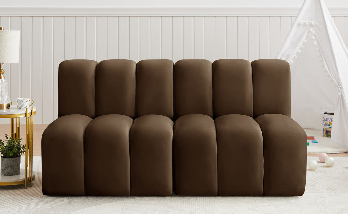 Arc - Velvet 2 Seats Modular Sofa