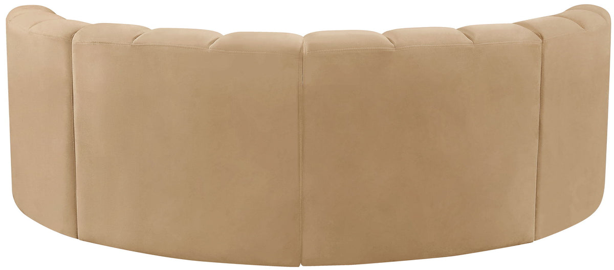 Arc - Velvet 4 Piece U-Shaped Modular Sofa