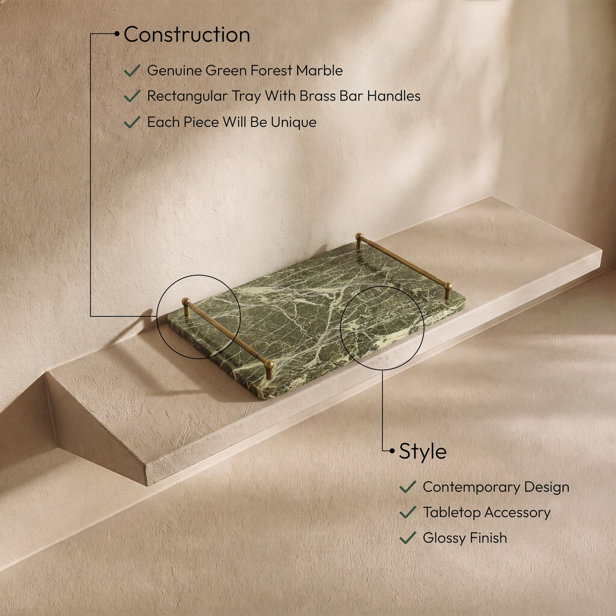 Nathan - Genuine Marble Tray