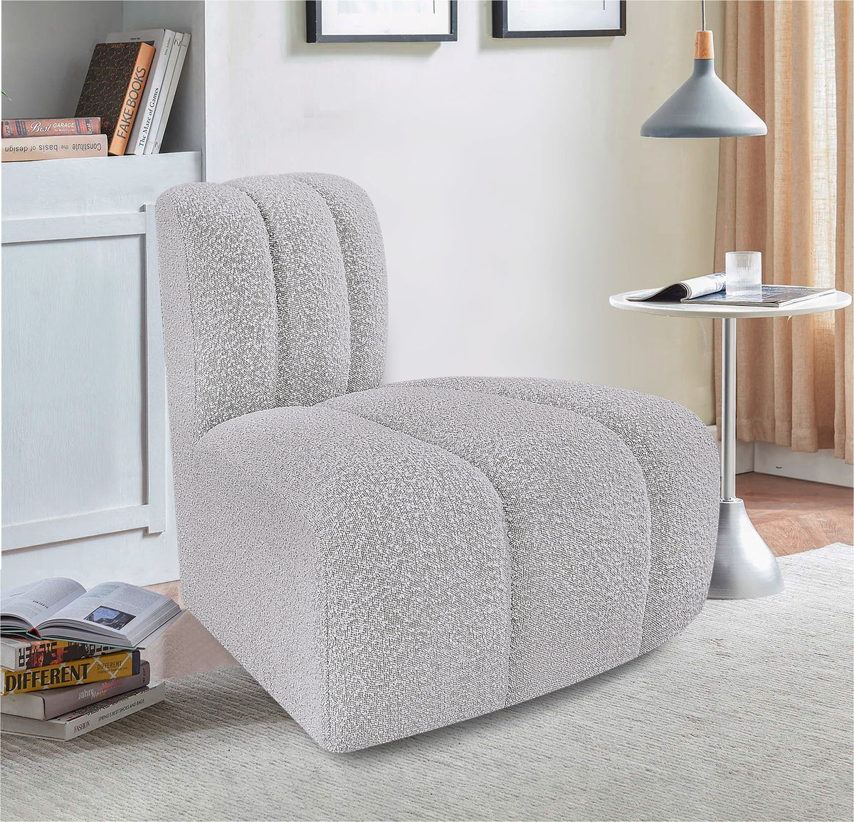 Arc - Boucle Fabric Reverse Corner