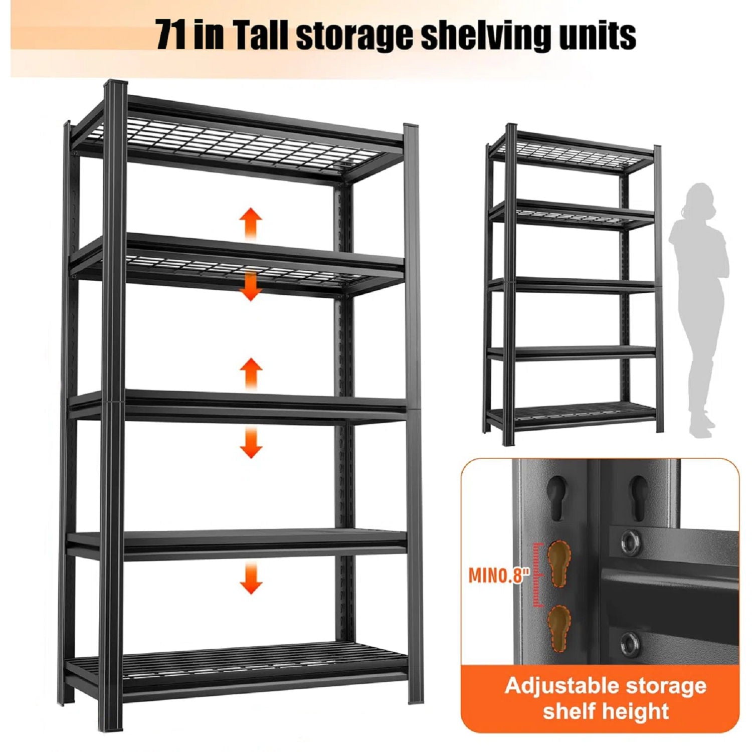 Adjustable Height Storage Rack