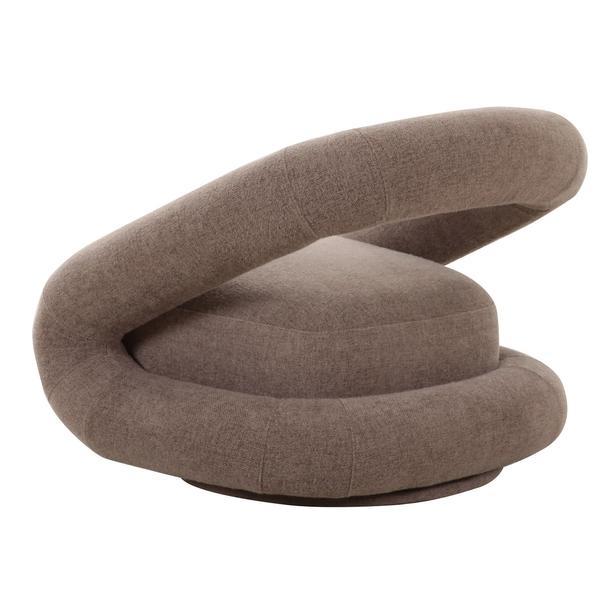 Tony - Modern Brown Fabric Swivel Accent Chair