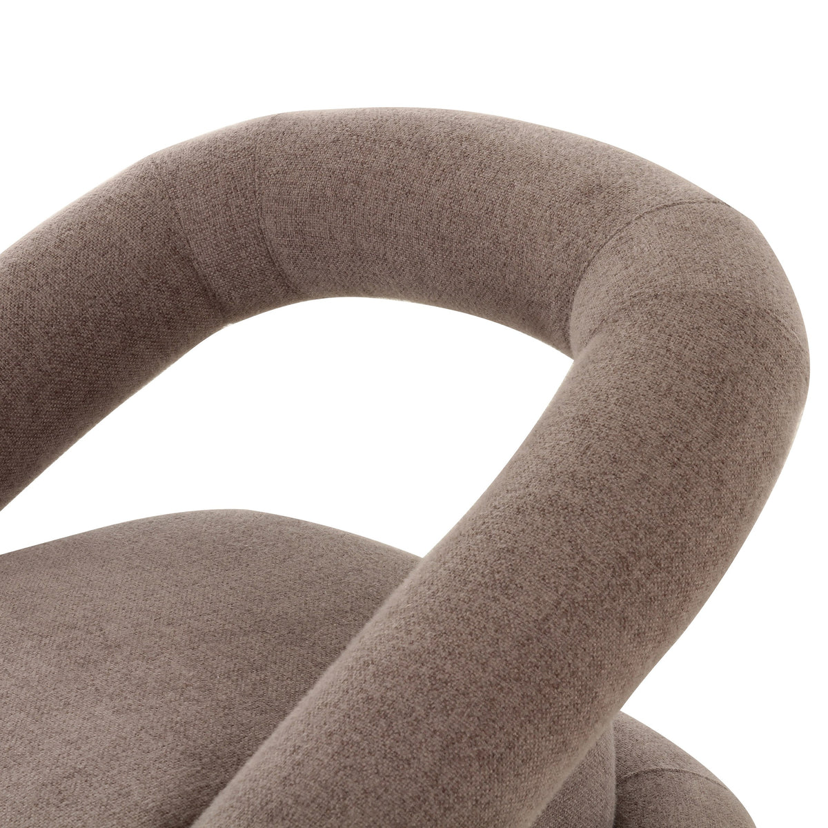 Tony - Modern Brown Fabric Swivel Accent Chair