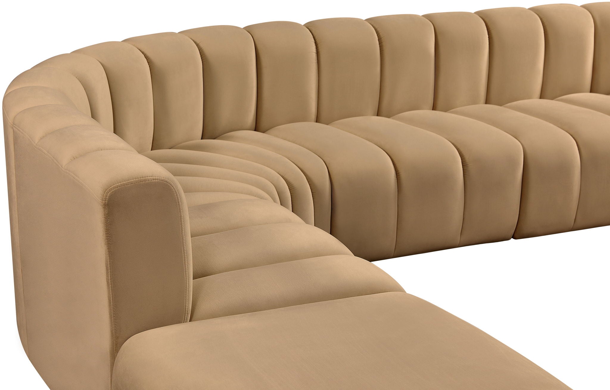 Arc - Velvet 6 Piece Corner Modular Sofa
