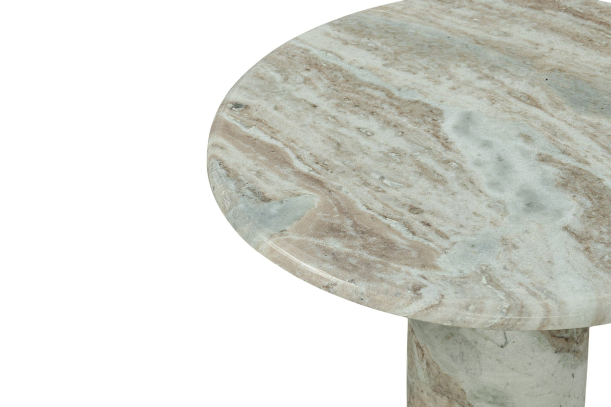 Isaac - Modern Natural Marble Round Coffee Table