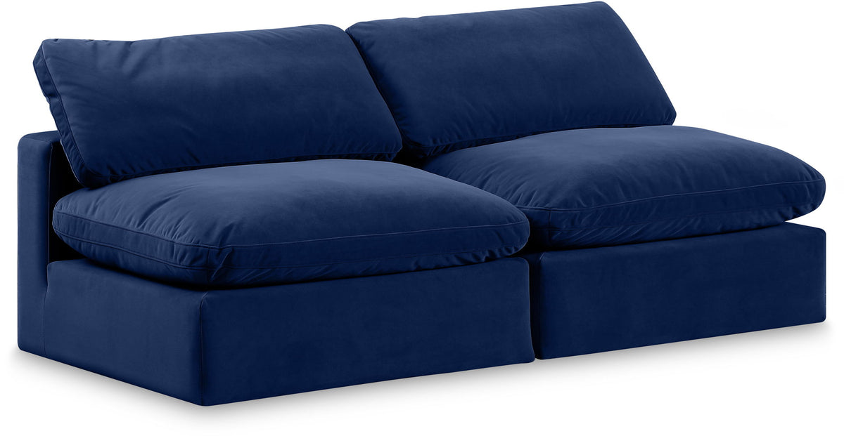 Comfy - Velvet Modular Armless Sofa 2 Seats