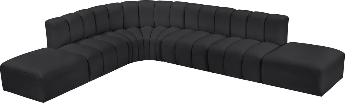 Arc - Faux Leather 7 Piece Corner Modular Sofa