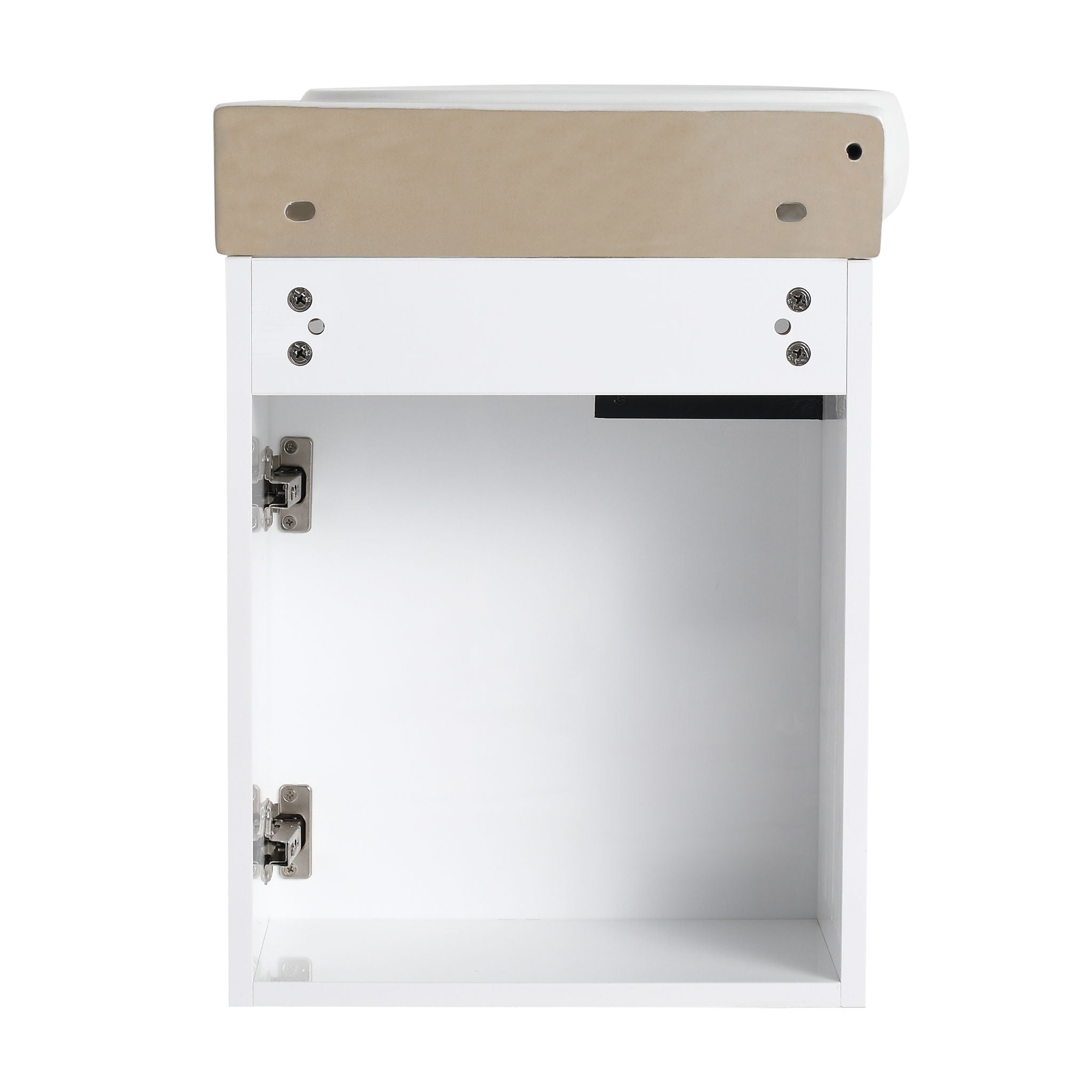 Wall Mounted Bathroom Vanity With Sink And Storage Rack, Soft Close Doors