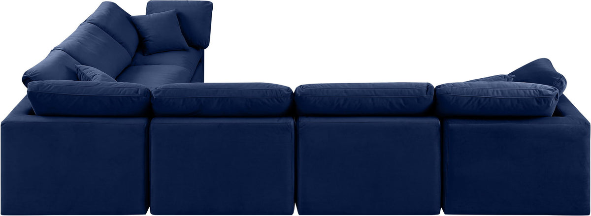 Indulge - Velvet 6 Piece Modular Corner Sectional