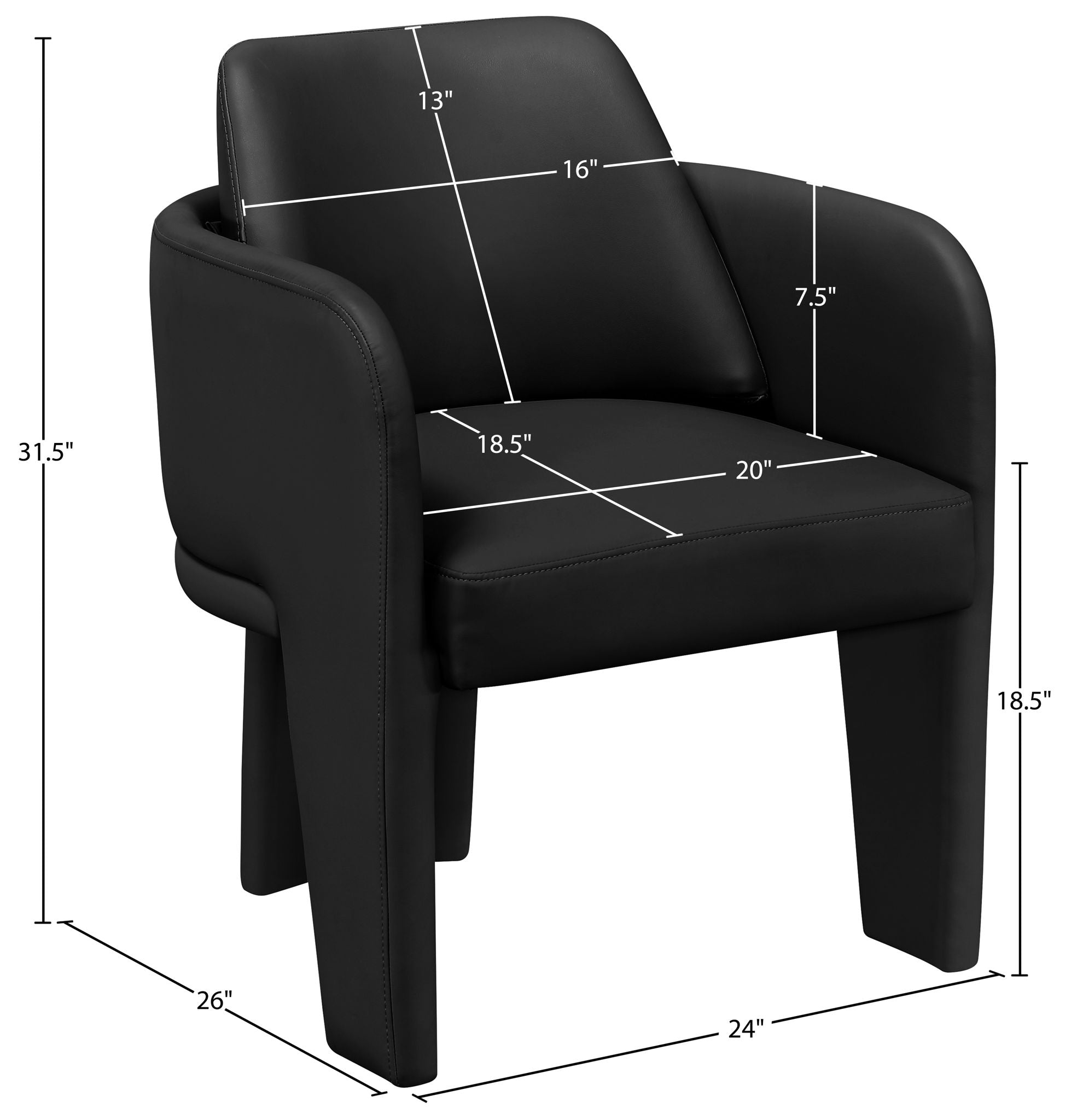 Vanda - Vegan Leather Upholstered Dining Chair