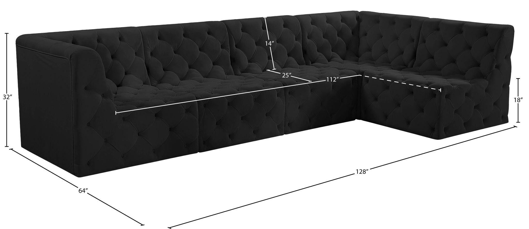 Tuft - 5 Piece Modular Sectional