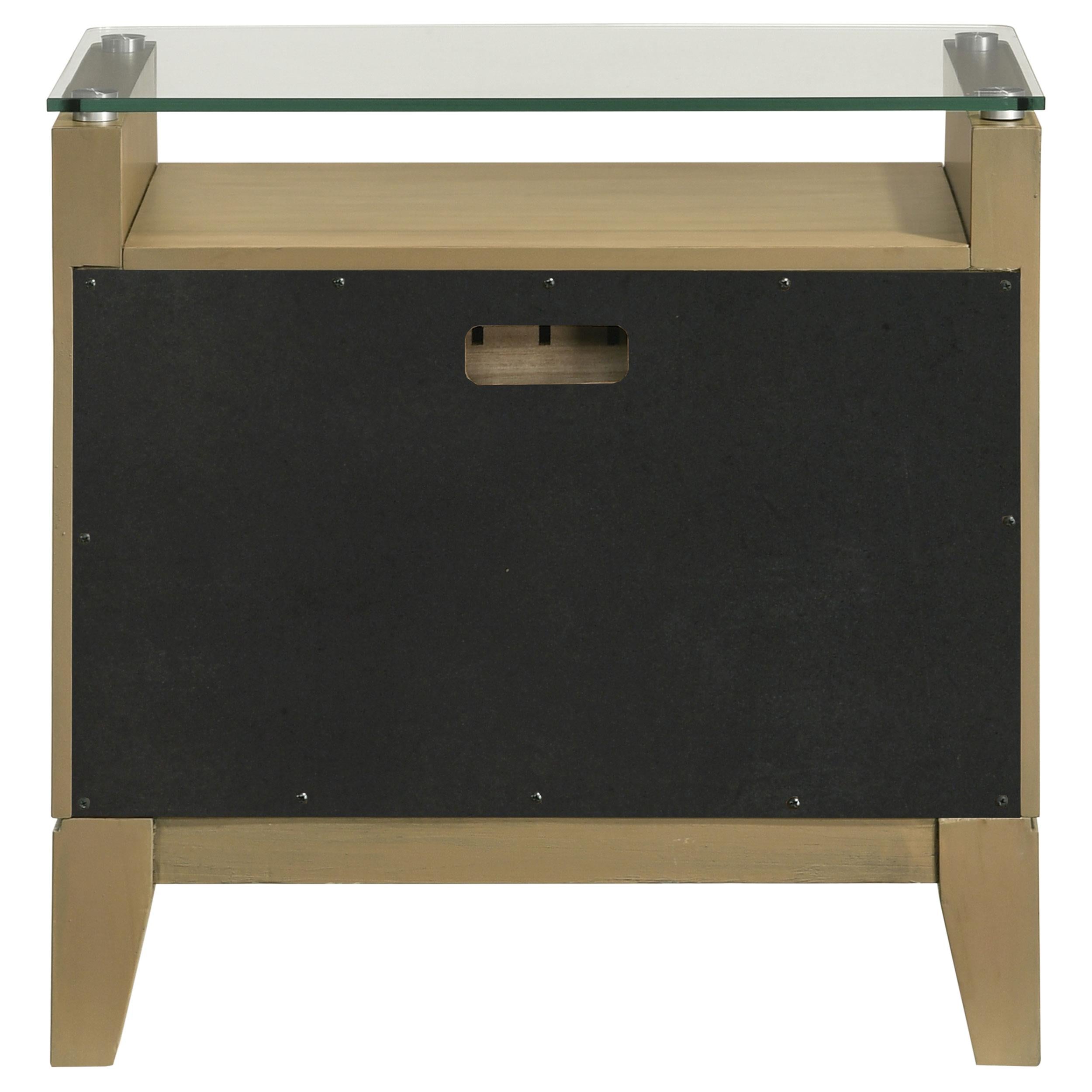 Coaster Furniture Granada 224922 2-Drawer Glass Top Nightstand - Natural Pine IMAGE 6