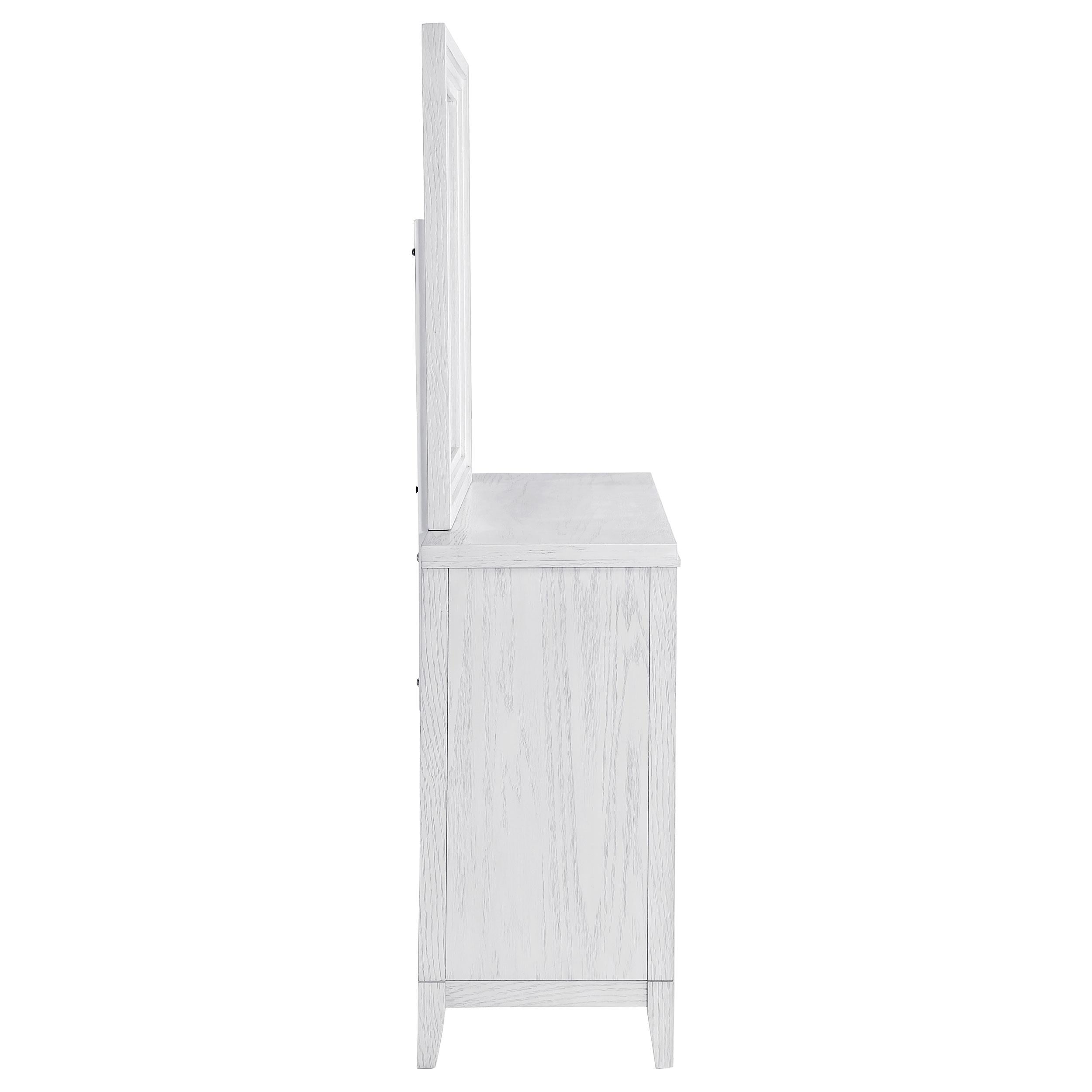 Coaster Furniture Marielle 224843M 6-Drawer Dresser with Mirror - Distressed White IMAGE 8