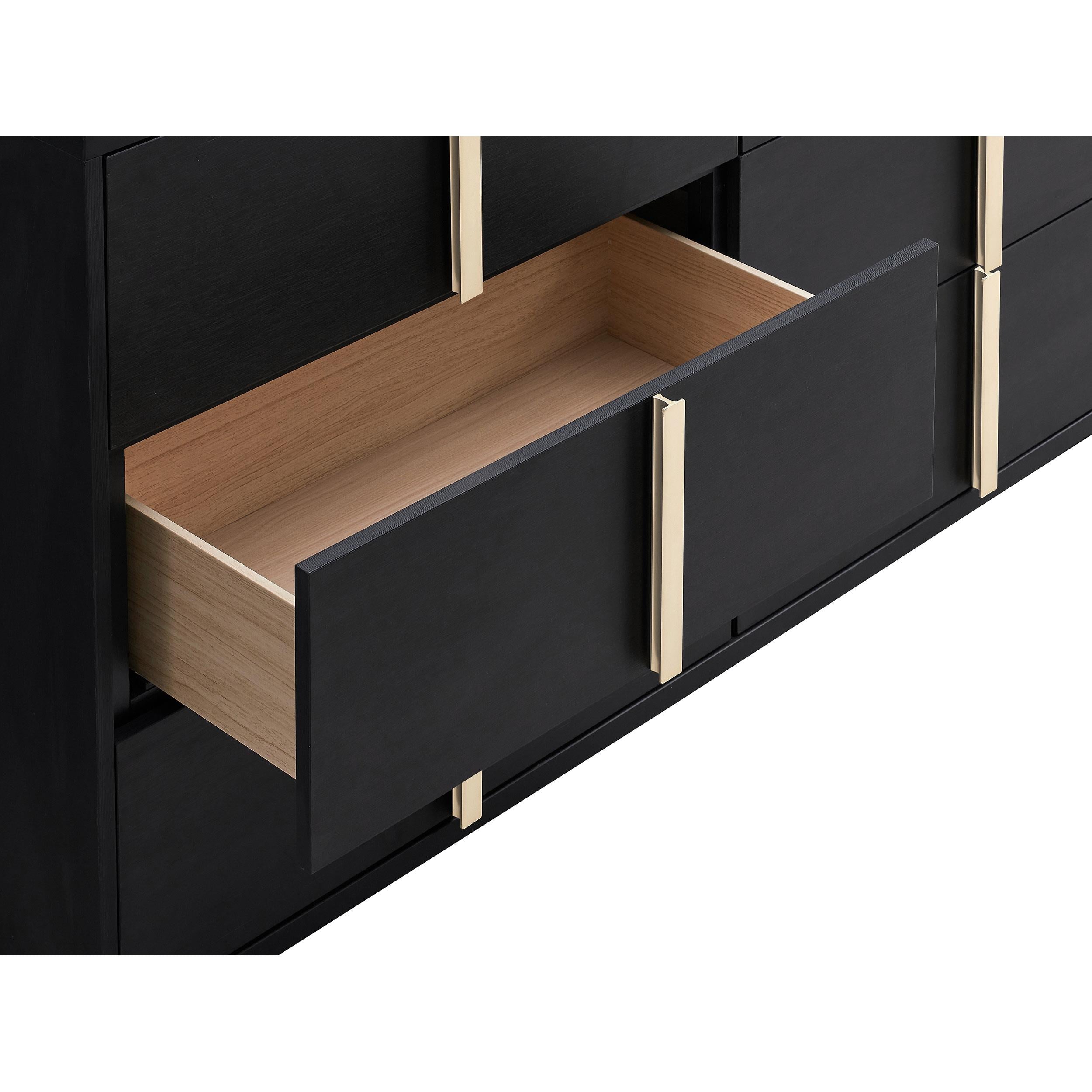 Coaster Furniture Marceline 222833M 6-Drawer Dresser with Mirror - Black IMAGE 11