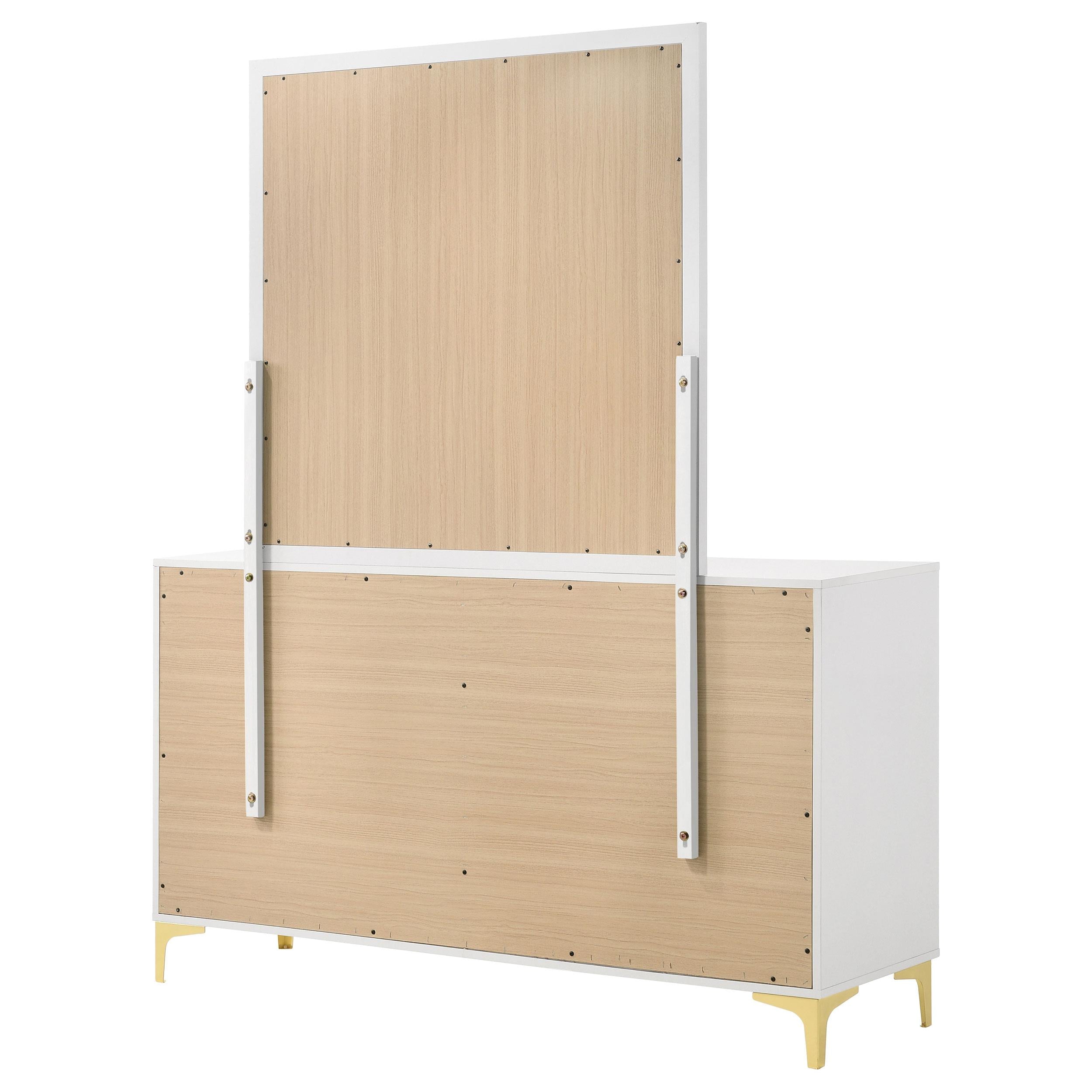 Coaster Furniture Kendall 224403M 6-Drawer Dresser with Mirror - White IMAGE 7