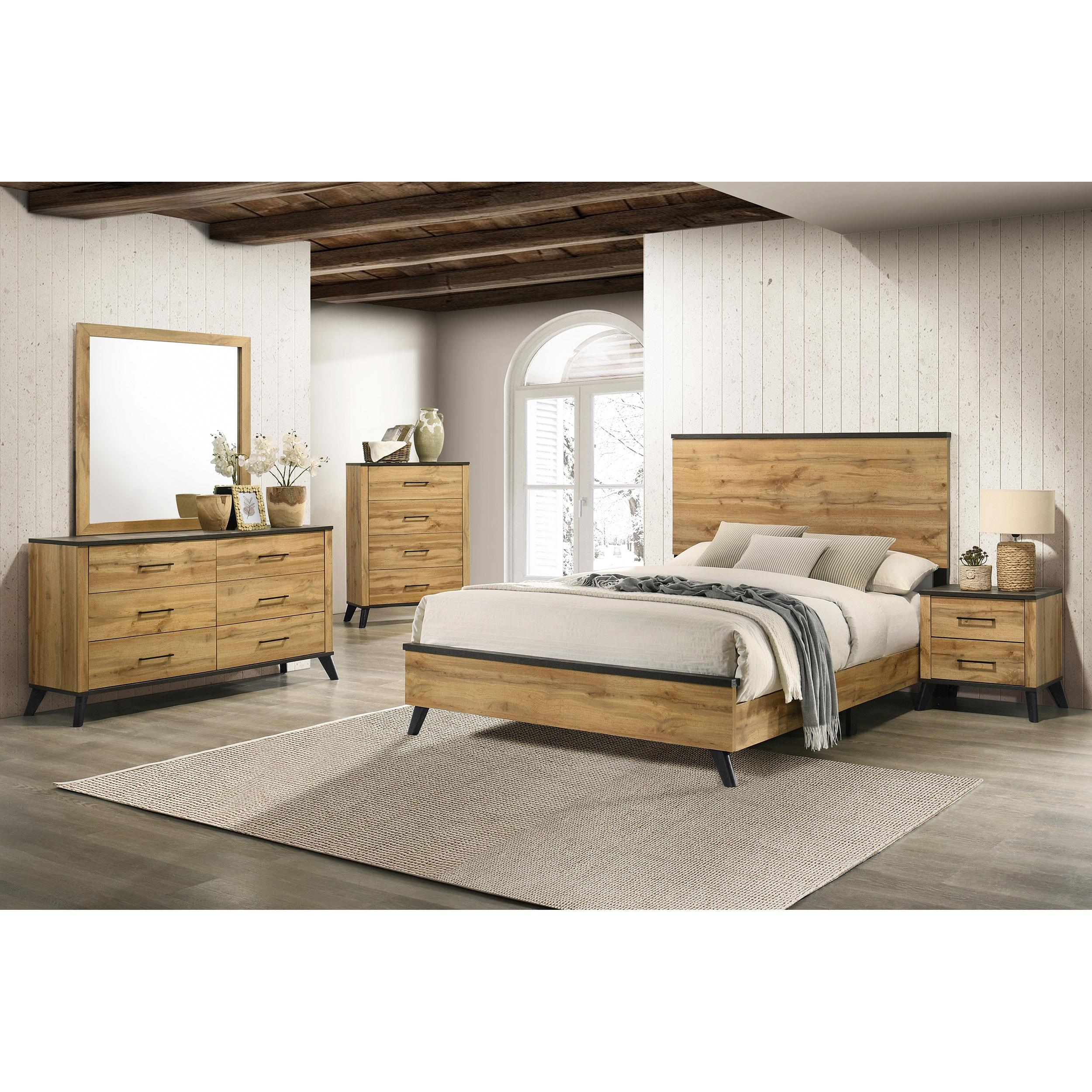 Coaster Furniture Kaywood 225001Q 52-inch Queen Panel Bed - Natural Pine IMAGE 5