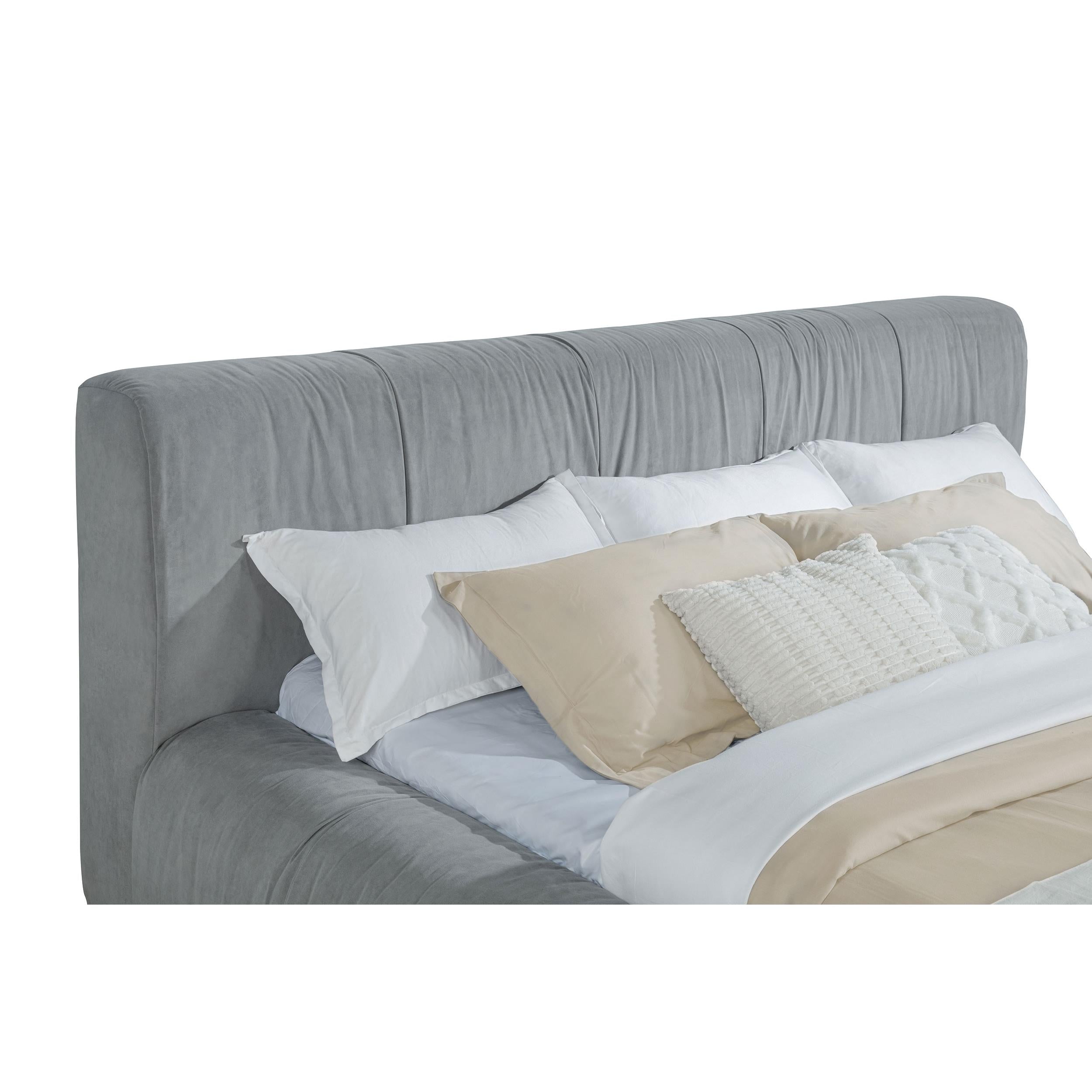 Coaster Furniture Wilshire 315981KE Upholstered Eastern King Platform Bed - Grey IMAGE 5
