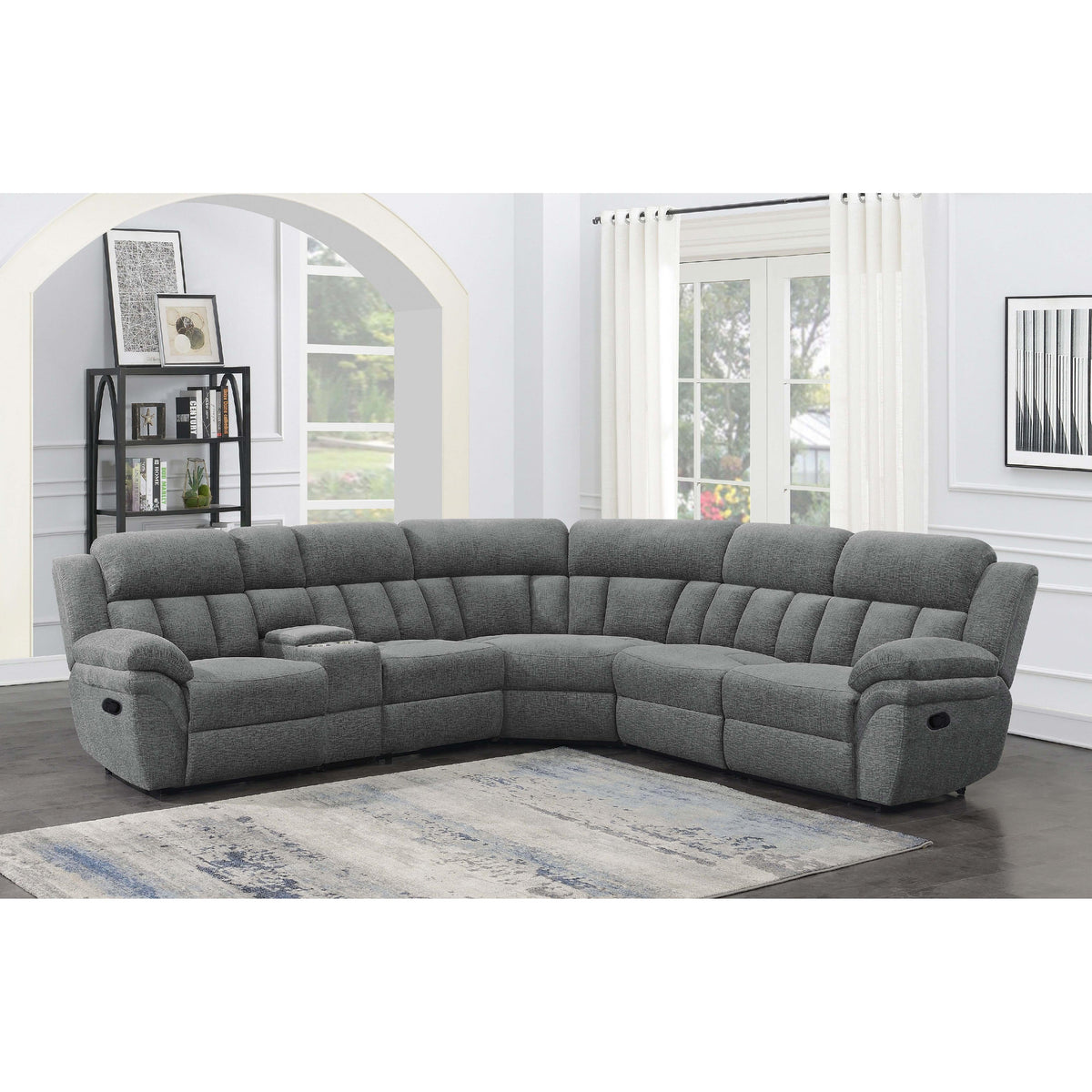 Bahrain Reclining Fabric 6 pc Sectional 609540