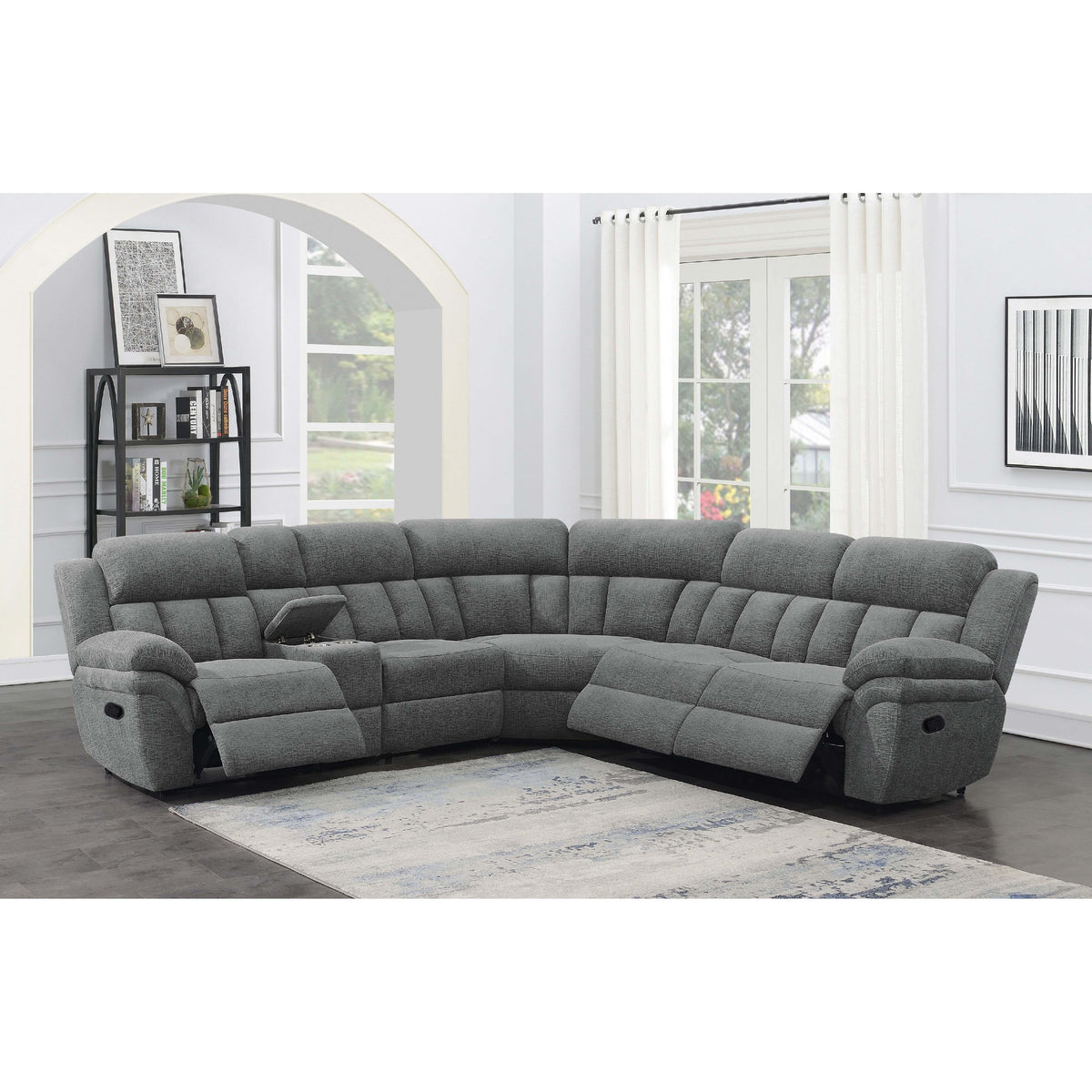 Bahrain Reclining Fabric 6 pc Sectional 609540