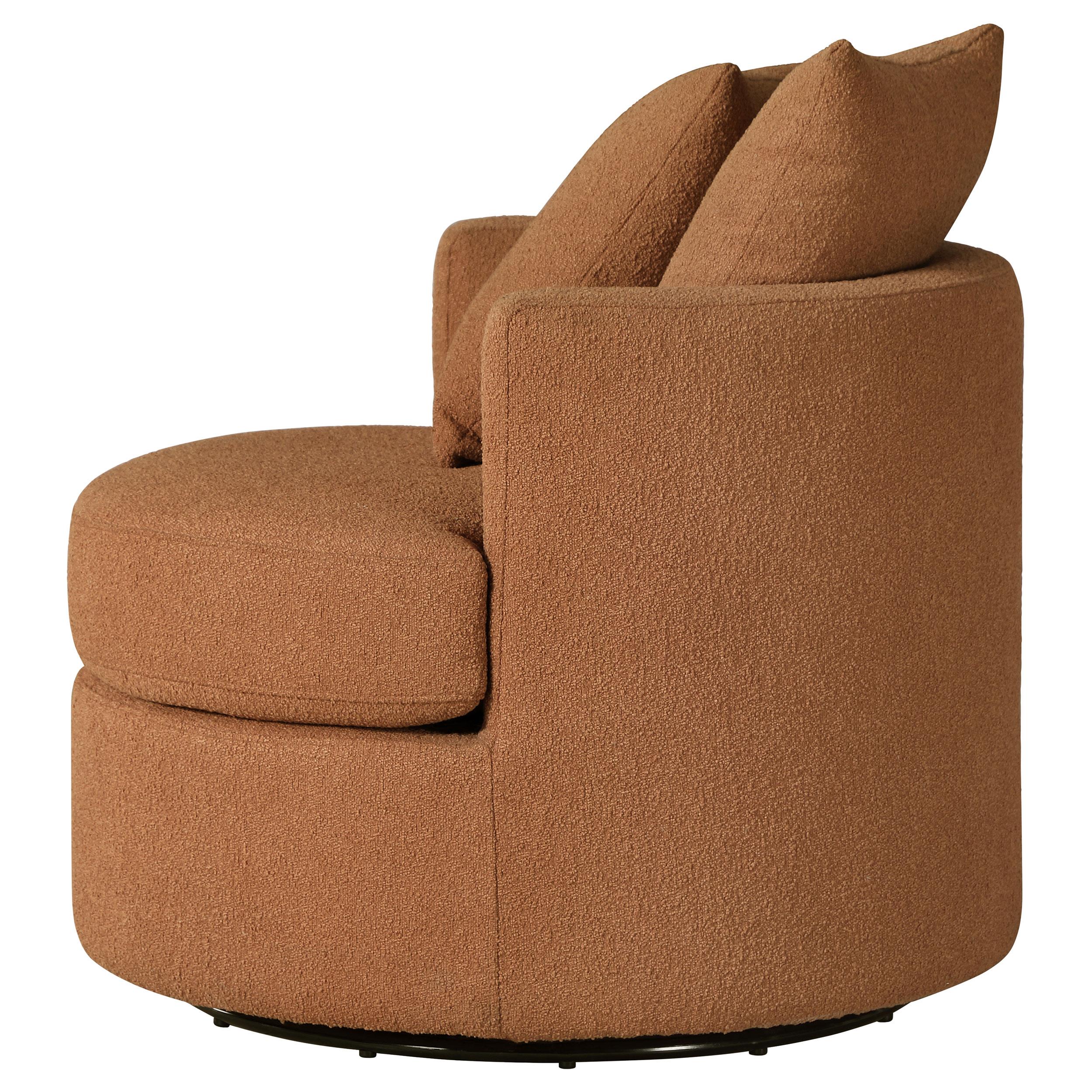 Coaster Furniture Debbie 902275 Upholstered Swivel Accent Chair - Burnt Orange IMAGE 4
