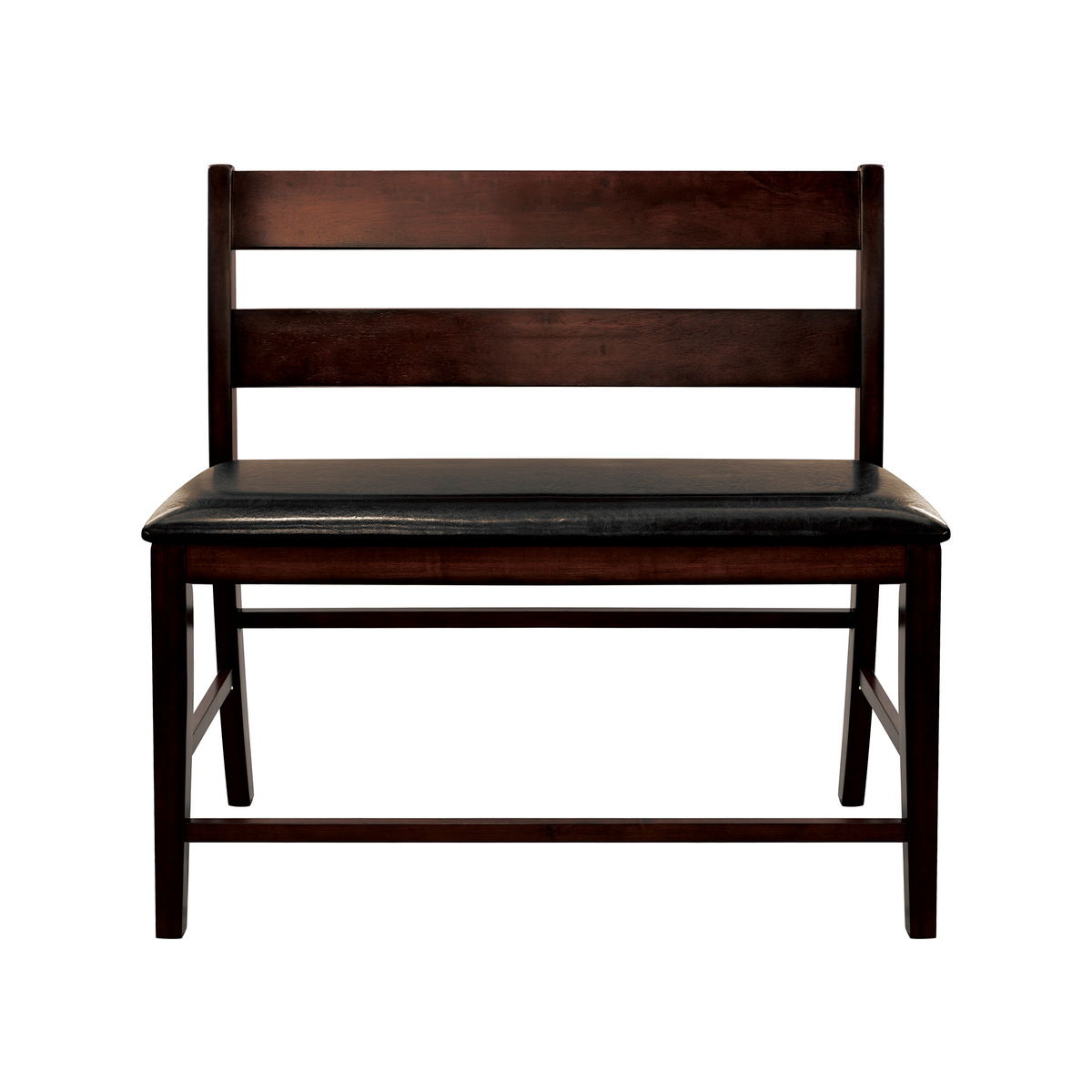 Mantello - Counter Height Bench With Back - Dark Brown