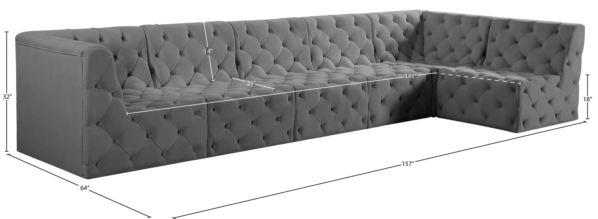 Tuft - 6 Piece Modular Sectional