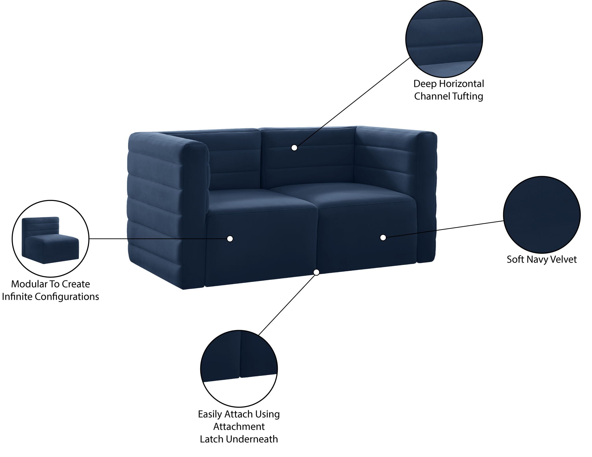 Quincy - Modular 2 Seat Sofa
