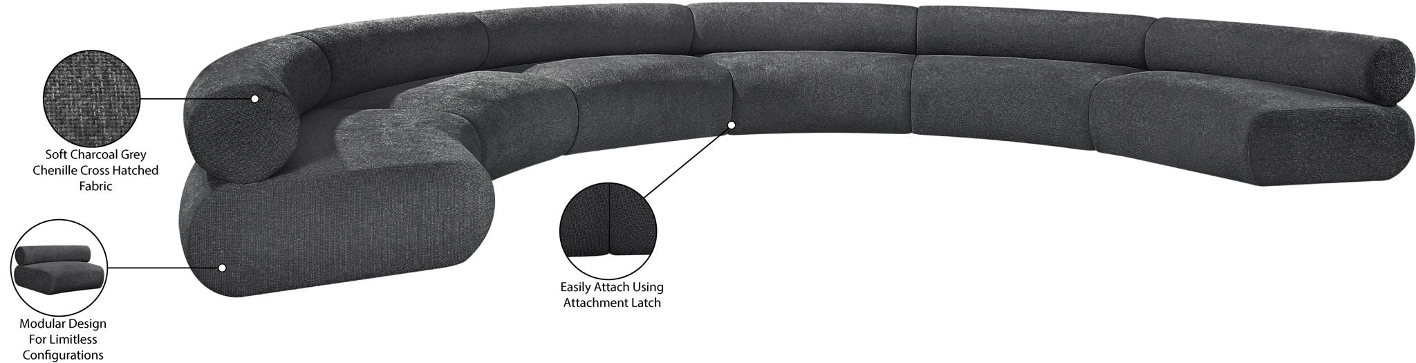 Bale - 6 Piece U-Shaped Modular Sofa