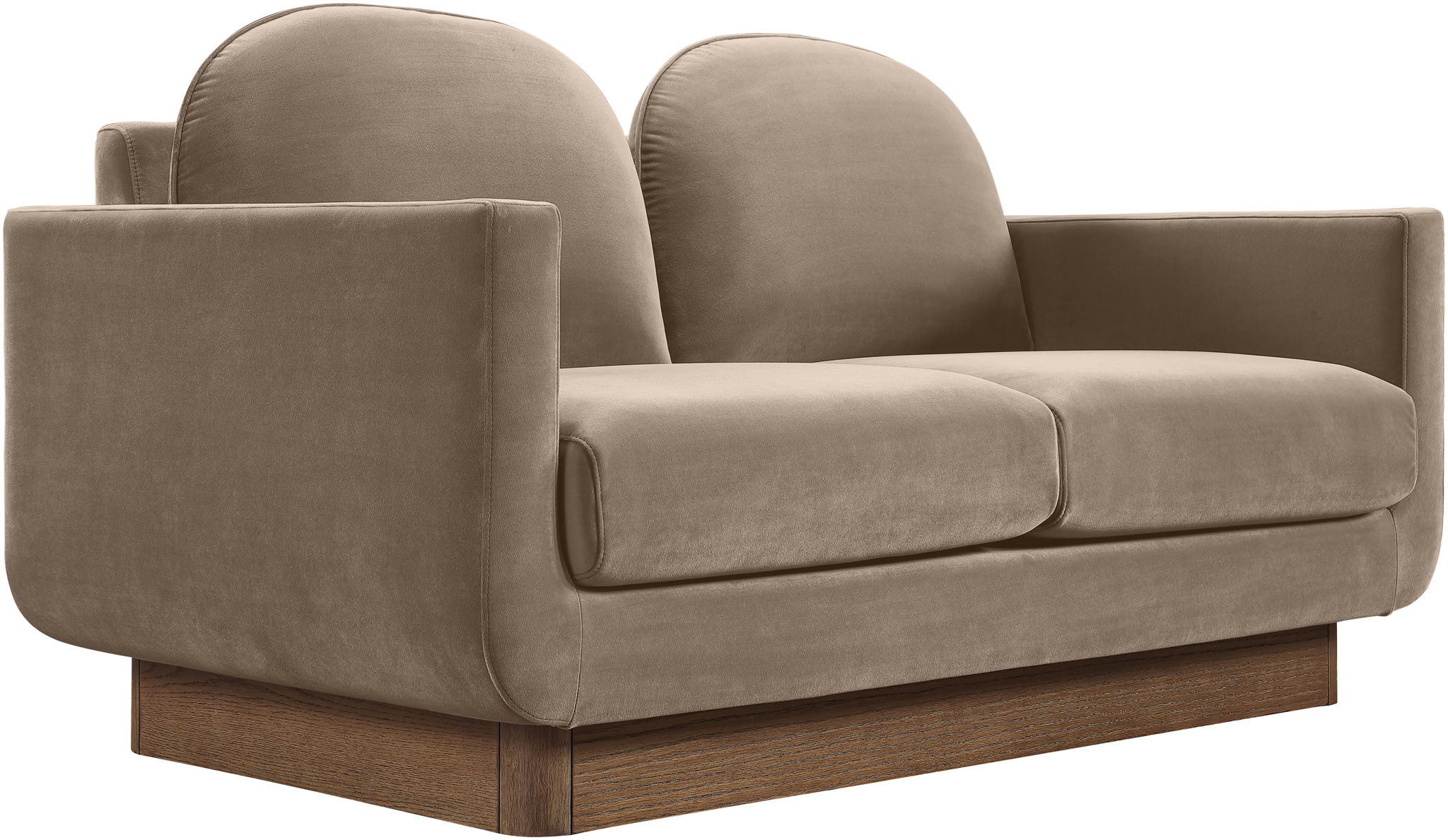 Diviento - Velvet Performance Fabric Upholstered Loveseat