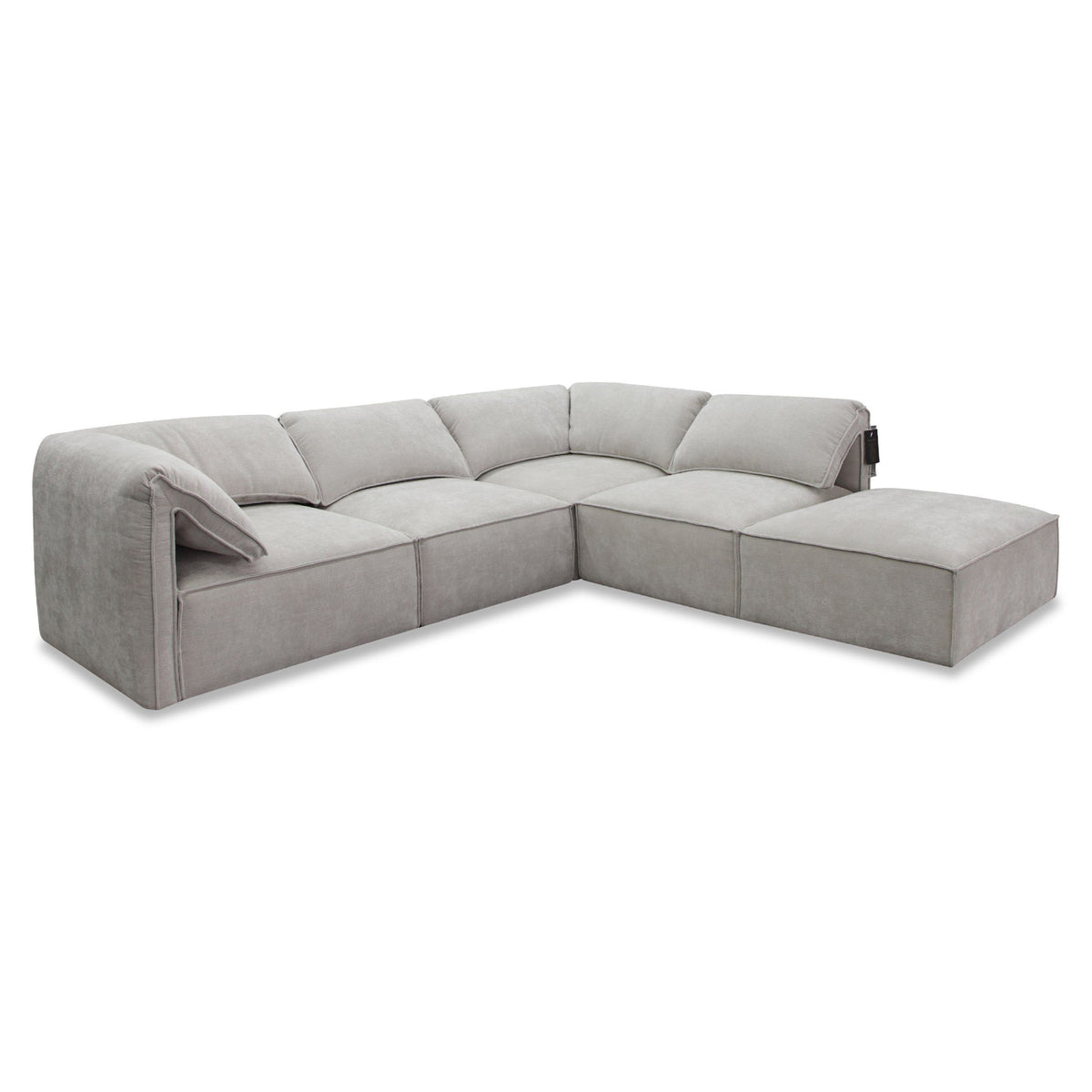 Gene - Modern Light Grey Fabric Modular Sectional Sofa-5-Piece Sectional - original 1
