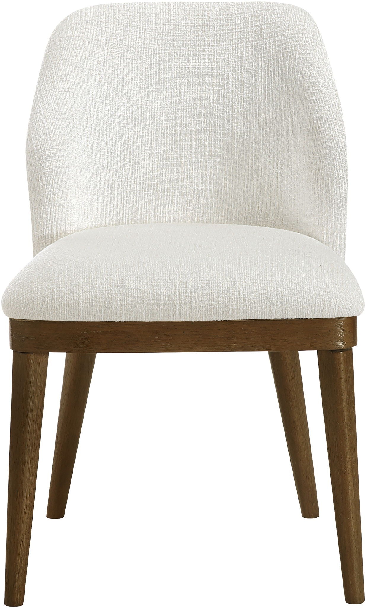 Valeo - Linen Textured Fabric Upholstered Dining Chair (Set of 2) - Painted Brown Base