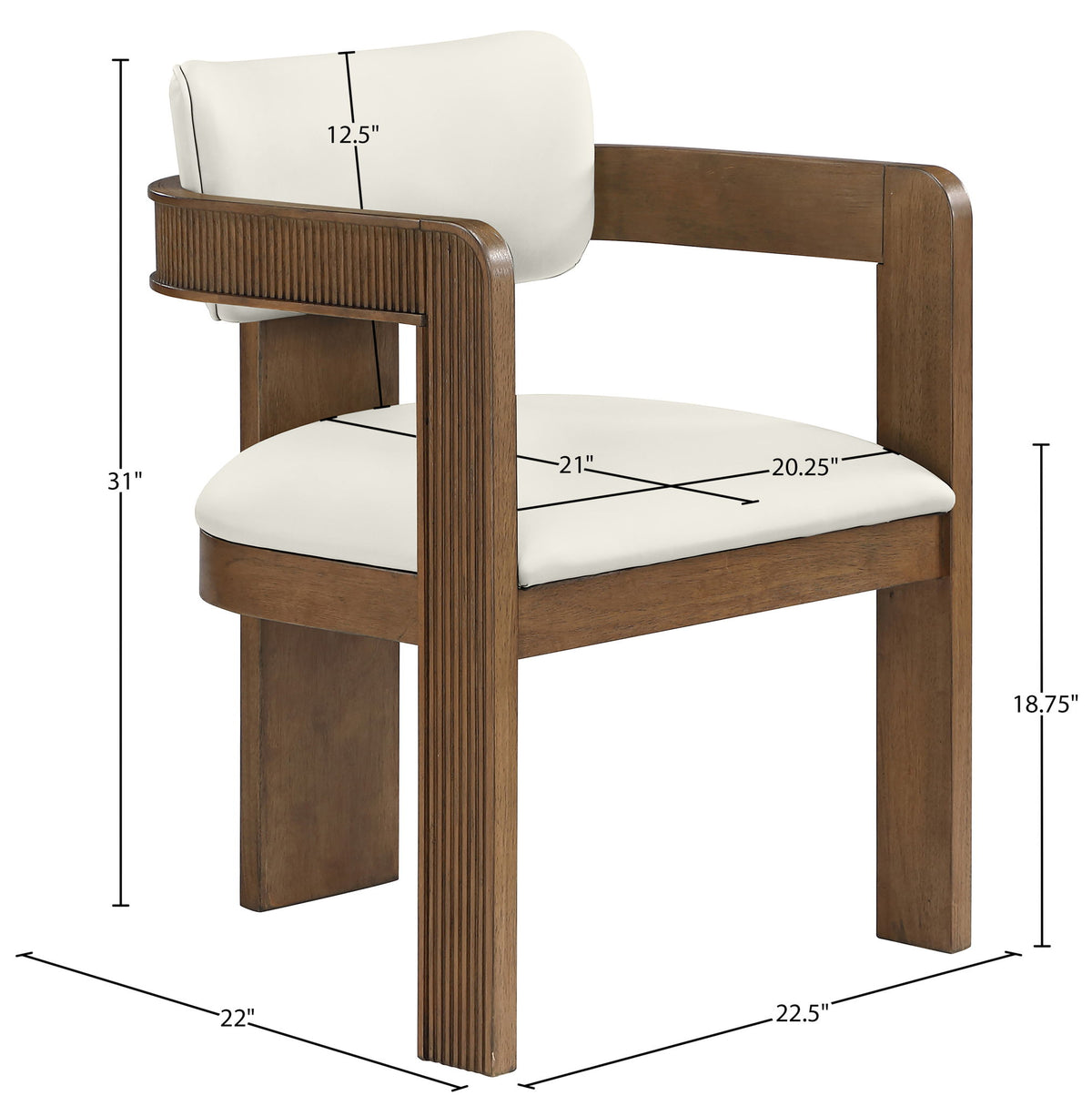 Sacha - Vegan Leather Upholstered Dining Chair With Brown Base (Set of 2)